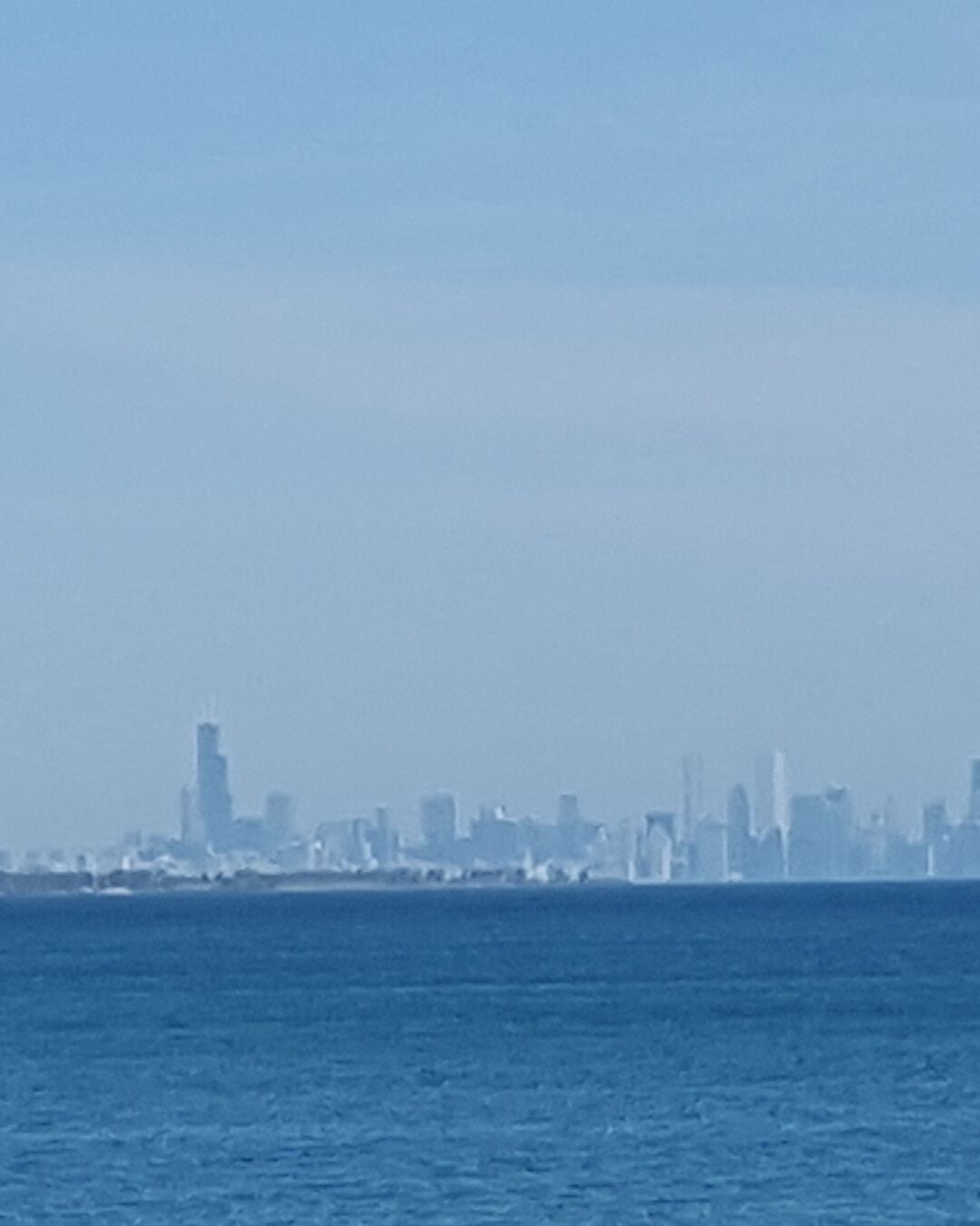 Chicago skyline from the Indiana lakefront